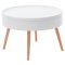 Runder Couchtisch mit Ablagefläche 60 cm