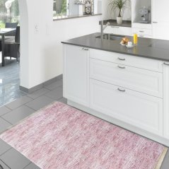 Розово кухненско килимче с водоустойчиво покритие