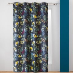 Schwarzer Vorhang für Kreise mit farbigen Blättern 140 x 260 cm