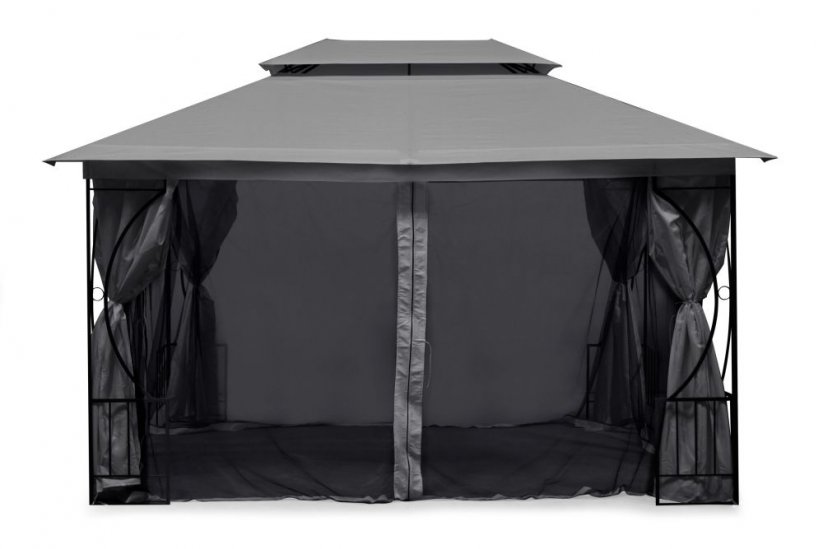 Kerti sátor 3 x 4 m szúnyoghálóval szürke színben