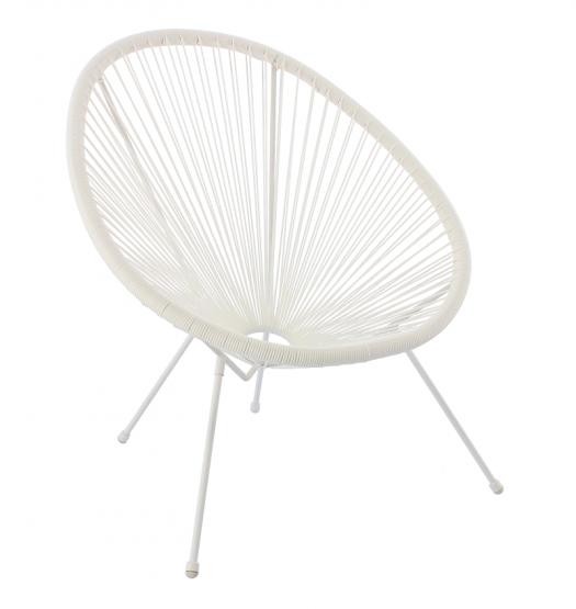 Sessel aus weißem Polyrattan