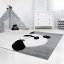 Sivý jemný koberec s motívom pandy do detskej izby
