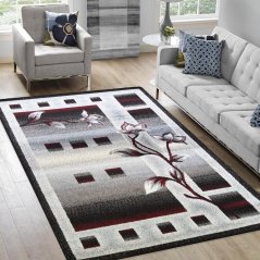 Moderner Wohnzimmerteppich mit Blumenmuster