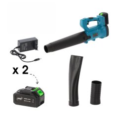 Akumulátorový foukač listí se 2 bateriemi a nabíječkou