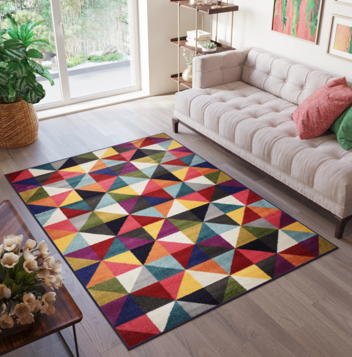 Farebný koberec s geometrickým vzorom Salsa