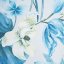 Modré kvetinové závesy na štipce s riasiacou páskou
