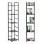 Scaffale stretto con 5 ripiani - nero