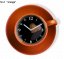 Dizajnové nástenné hodiny v tvare šálky kávy