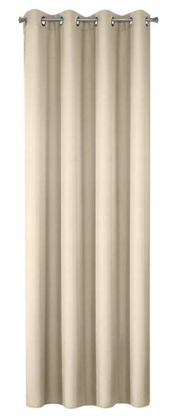 Klassischer einfarbiger Kreisvorhang in Cremefarbe 140x250cm
