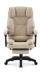 Ергономичен офис стол HC-1031 с поставка за крака - бежов