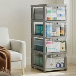 Plastový regál se zásuvkami – praktický úložný box do domácnosti