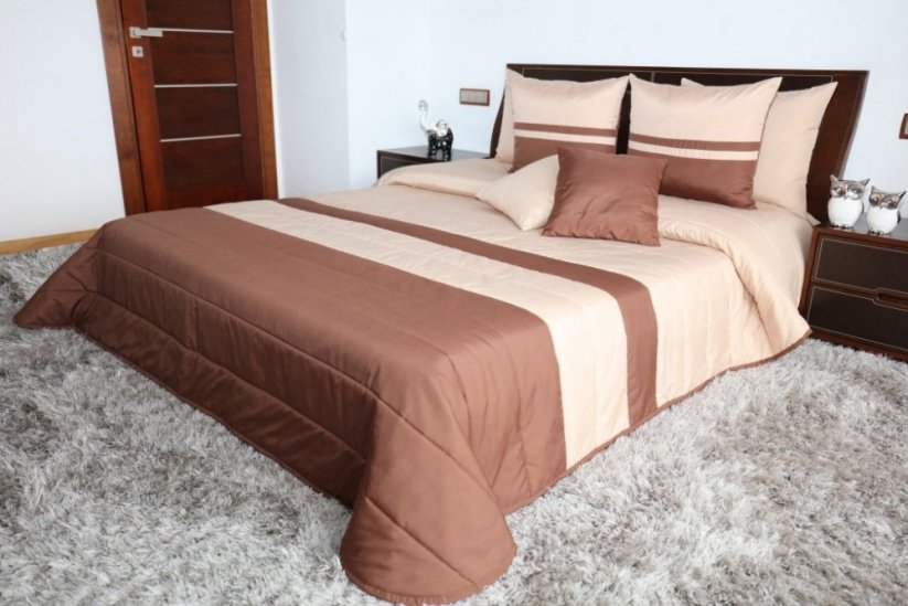 Luxusné béžové prehozy na posteľ