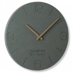 Sivé nástenné hodiny z dreva v modernom štýle