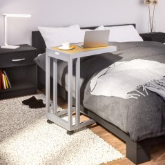 WPC asztallappal ellátott oldalasztal - 65,5 x 50 x 40 cm