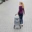 Zusammenklappbarer Einkaufswagen mit großen Rädern 33 l