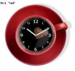 Kuhinjska ura v obliki skodelice kave