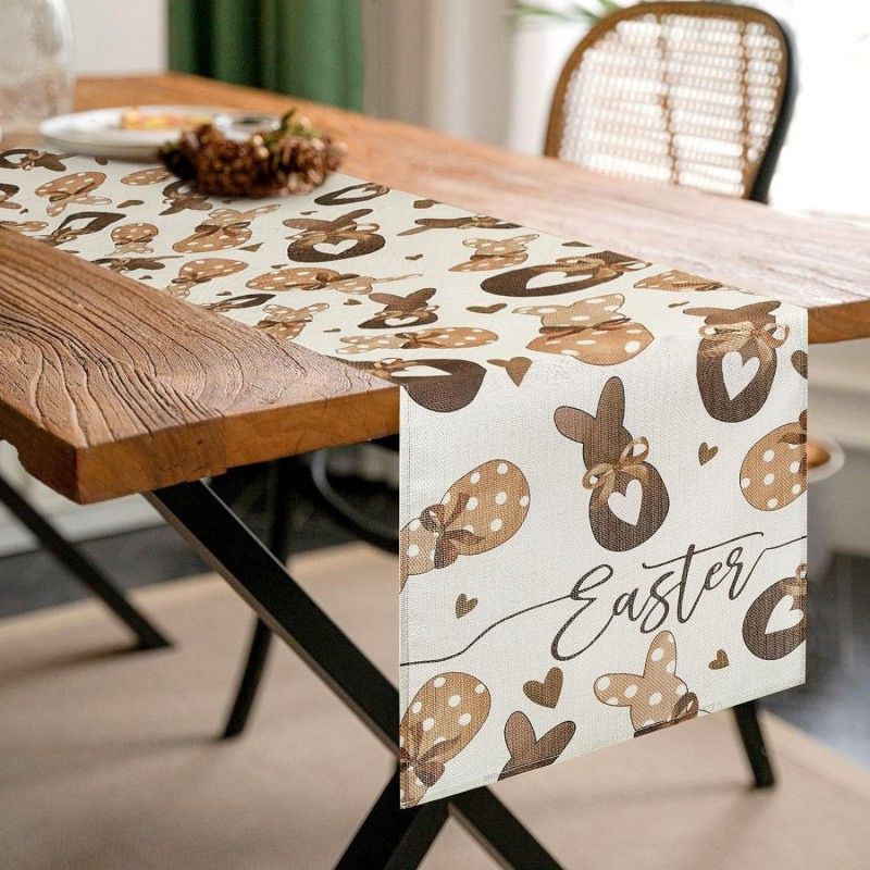 Velikonočni laneni prt - namizni tekač 180 x 33 cm