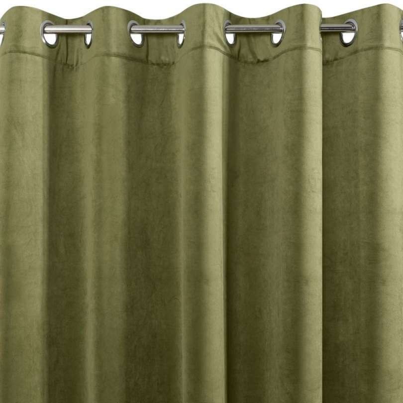 Moderna zavesa v olivni barvi 140 x 250 cm