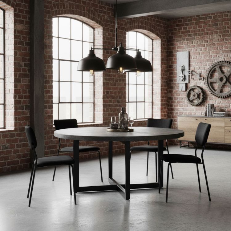 Set de 4 scaune de dining - scaune tapițate din catifea cu structură metalică