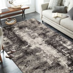 Moderner beige-braun gemusterter Teppich für das Wohnzimmer