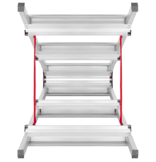 Двустранна алуминиева стълба с шест стъпала