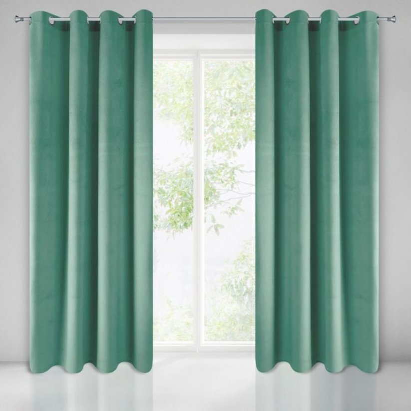Zelene zatemnitvene zavese za kroge 140 x 250