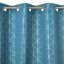 Skandinávské závěsy modré barvy se zlatým vzorem 140 x 280 cm