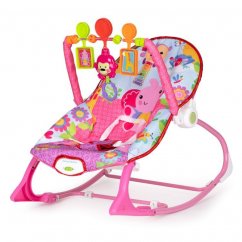 Dječja stolica za ljuljanje ECOTOYS u ružičastoj boji 3u1