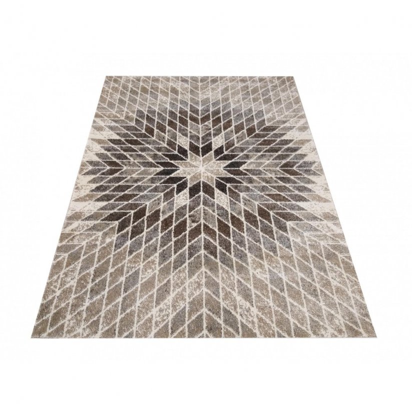 Einzigartiger beiger Teppich mit abstraktem Muster