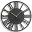 Schlichte anthrazitfarbene Wanduhr im Holzdesign 30 cm