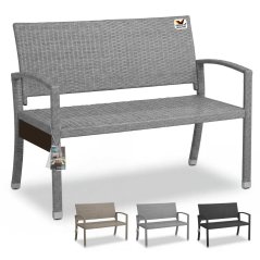 2 személyes műrattan kerti pad – 122 x 58 x 87 cm