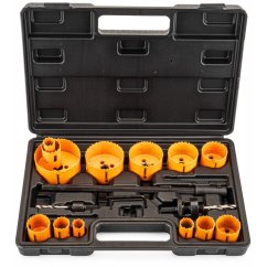 Punzoni bimetallici per metallo e legno in un pratico set da 17 PM-ZODM-17ET