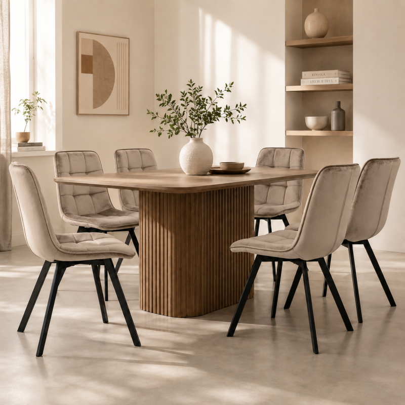 Elegantní jídelní židle MIA s sametovým čalouněním