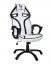 Kvalitné bielo čierne kancelárske kreslo na kolieskach