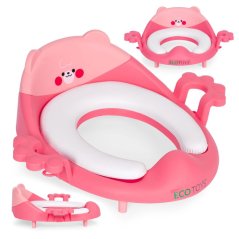 Gyermek WC-ülőke párnával - rózsaszín