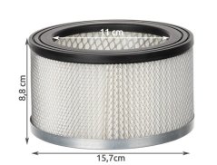Odolný HEPA filtr pro vysavač popela 15,7 x 8,8 cm