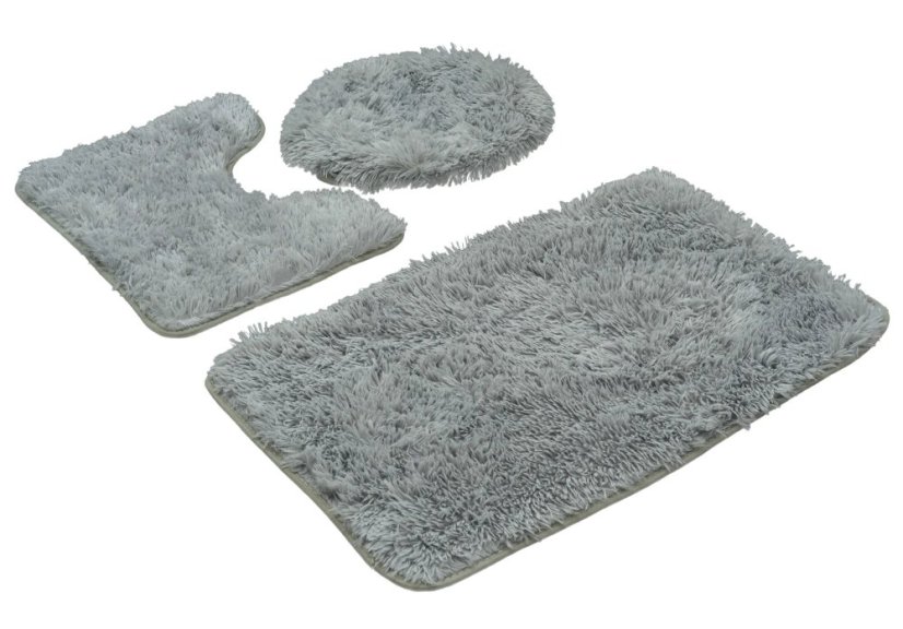 Kúpeľňová sadá koberčekov - svetlo sivá