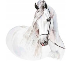 Adesivo da parete con motivo cavallo bianco