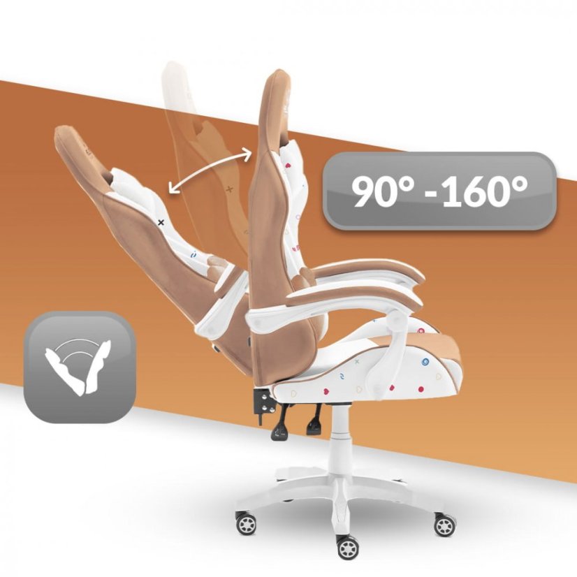 Herné kreslo Rainbow béžovej farby