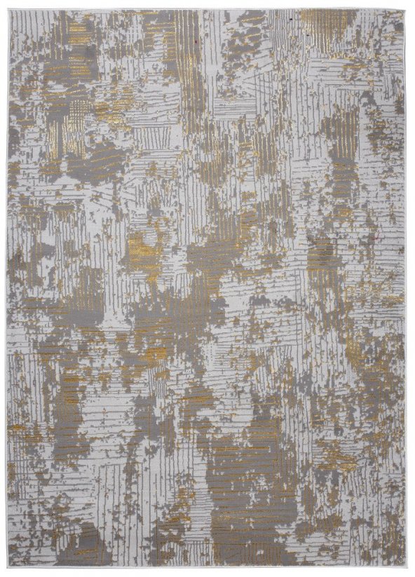 Sodobna siva preproga z zlatim motivom - Velikost preprog: Širina: 80 cm | Dolžina: 150 cm
