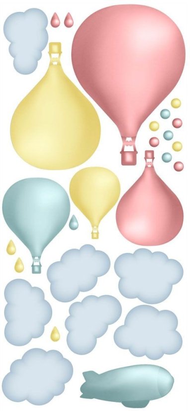 Autocolante cu design balon, 115 cm x 74 cm