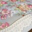 Graue Gobelin-Tischdecke mit romantisch gewebtem Blumenmuster Graue Gobelin-Tischdecke mit romantisch gewebtem Blumenmuster