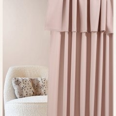 Perdea roz pudră MIA pentru panglică 140 x 260 cm