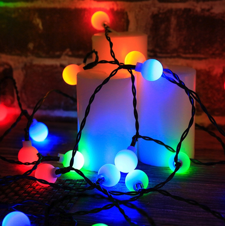 Farebné vianočné osvetlenie na stromček 100 LED - 10 m - 8 režimov