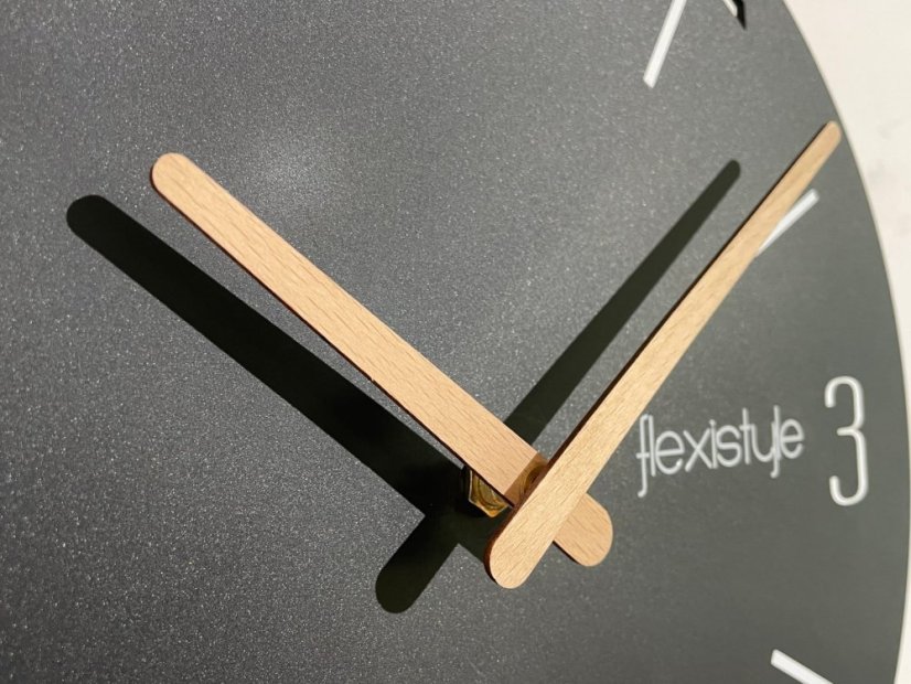 Drevené hodiny s kyvadlom NATURALE - čierne