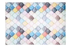 Bunter Trendteppich mit geometrischem Muster