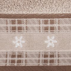 Weihnachtshandtuch aus Baumwolle beige