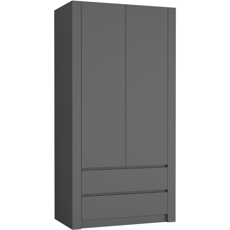 Modern kétajtós gardróbszekrény MODERN B20 180 x 90 x 55 cm - különböző színváltozatokban.