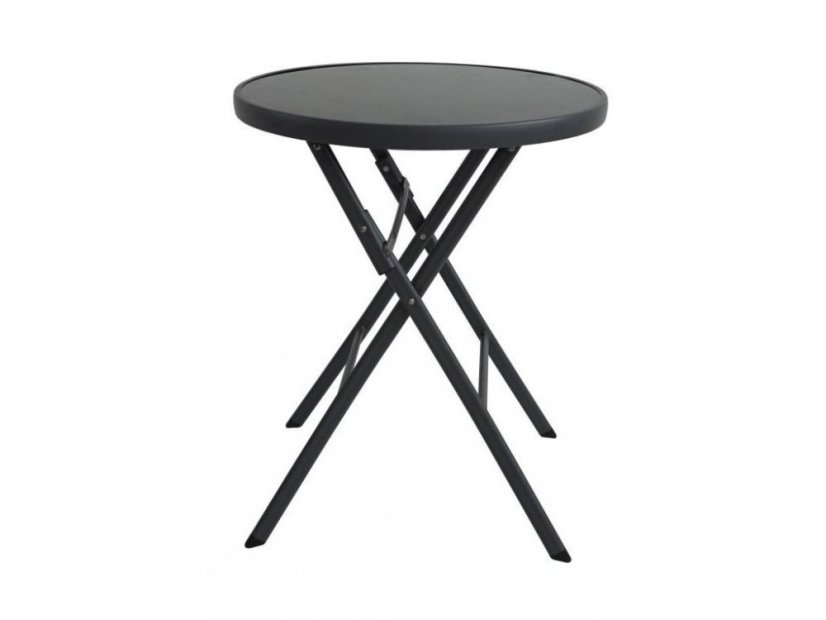 Zahradní skládací stolek ModernHome 60 cm černý
