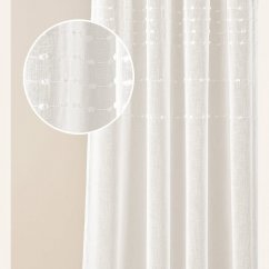 Moderne cremefarbene Gardine  Marisa  mit Aufhängeband 140 x 250 cm